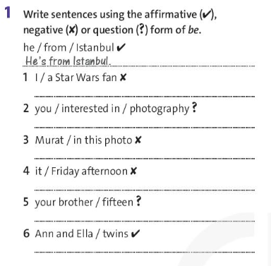 Friends Plus 7 Workbook Language Focus Practice Starter Unit