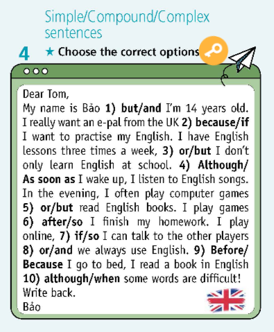 SBT Tiếng Anh 9 Right On Grammar Bank Welcome back