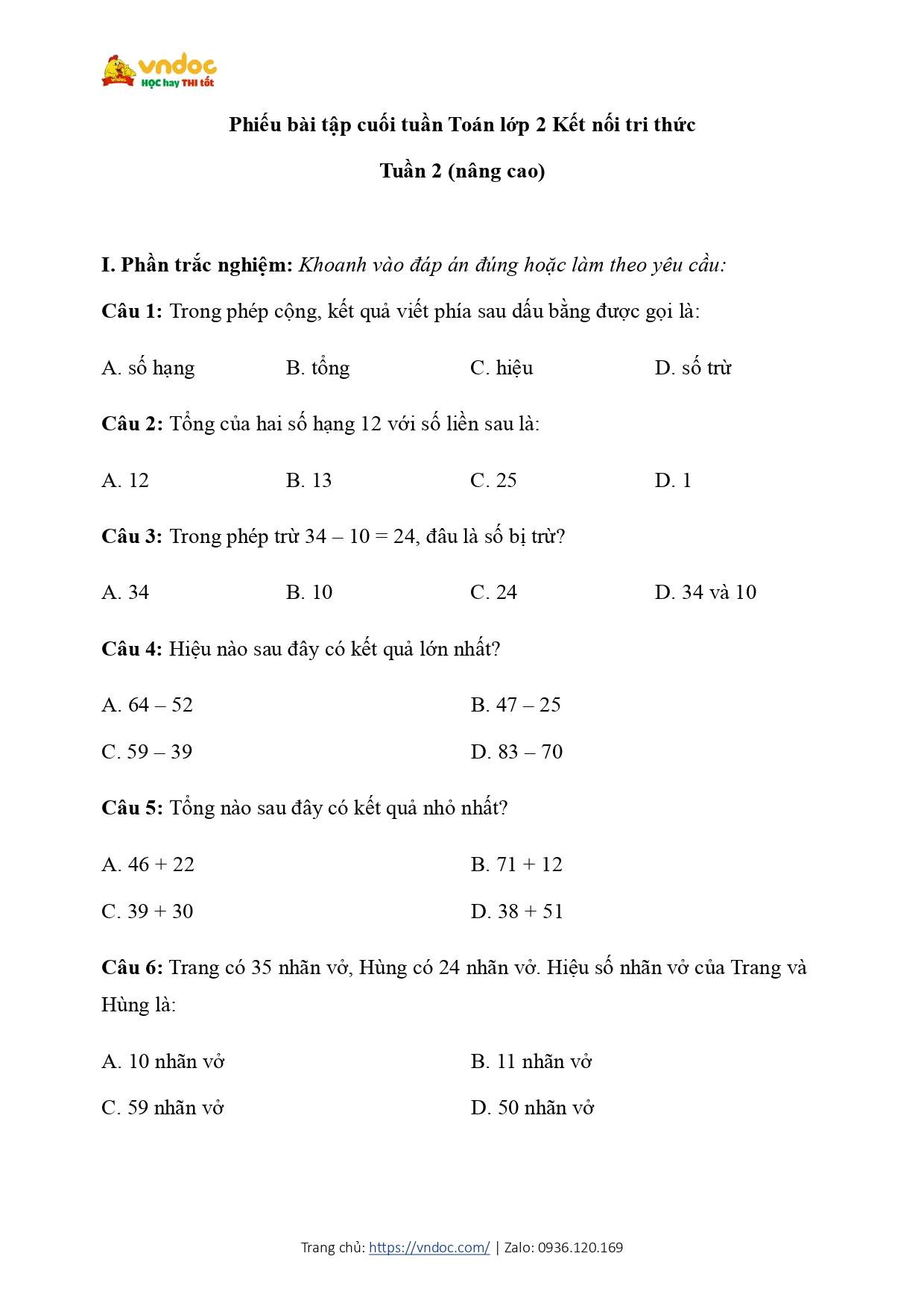 phieu kiem tra tuan 2 toan lop 2 nang cao kntt page 1*622289