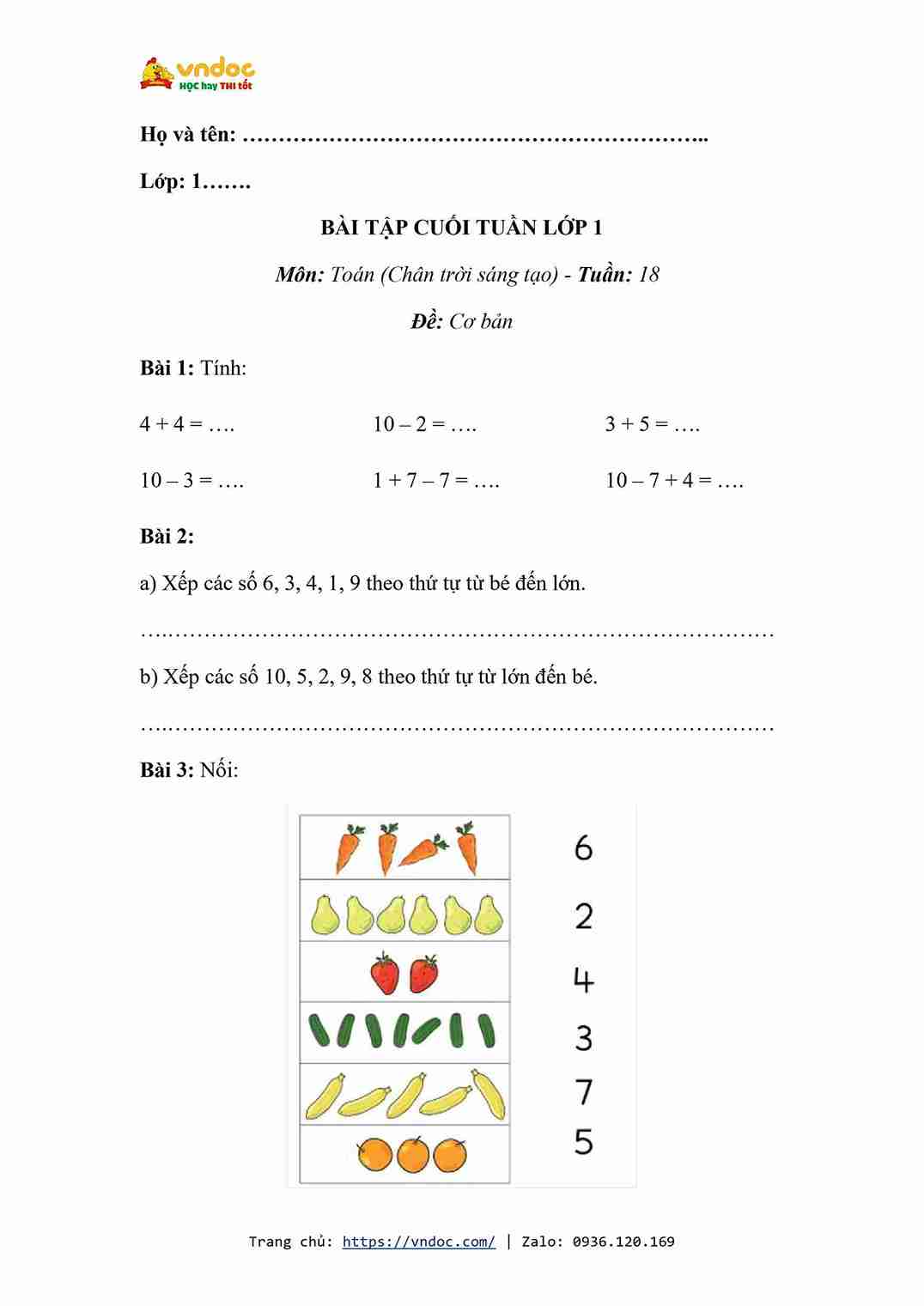 bai tap cuoi tuan toan lop 1 ctst tuan 18 1*622614