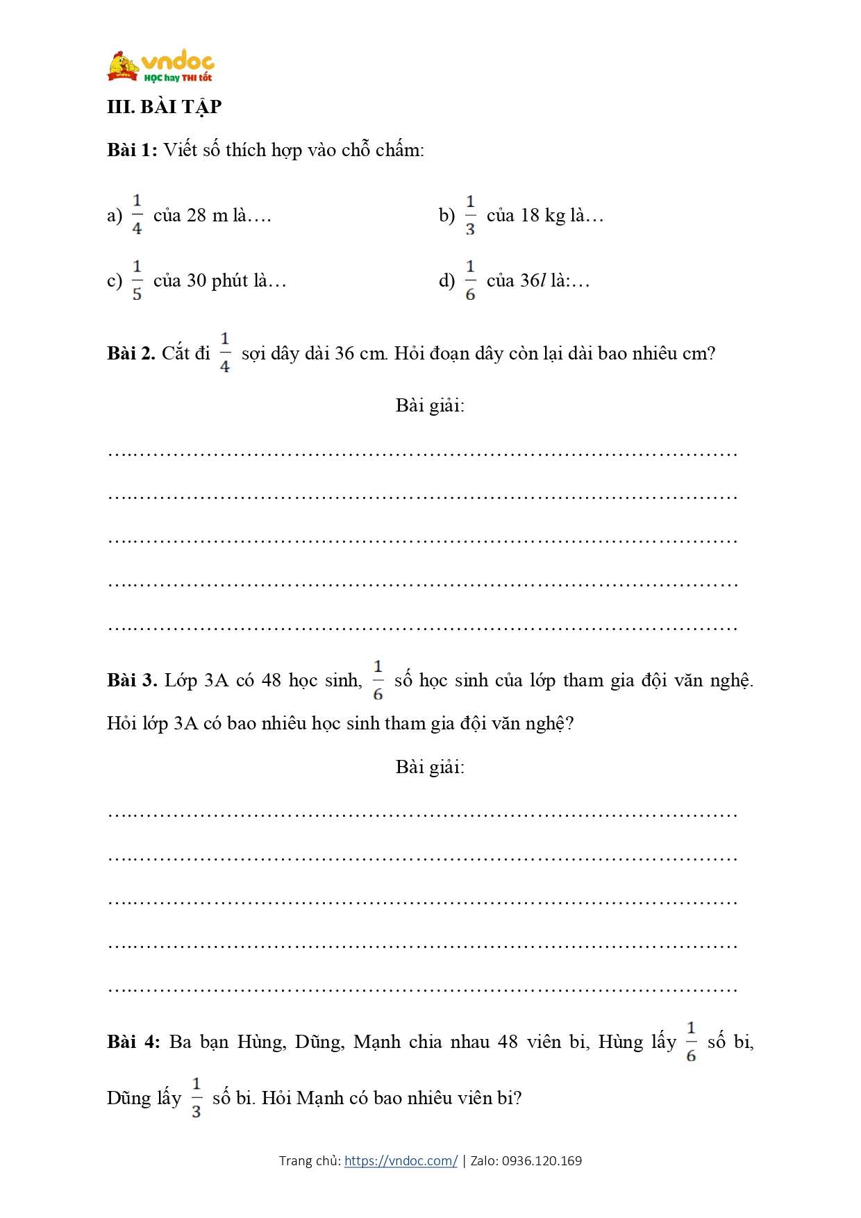 bai tap toan 3 tim mot trong cac phan bang nhau cua mot so page 3*623837