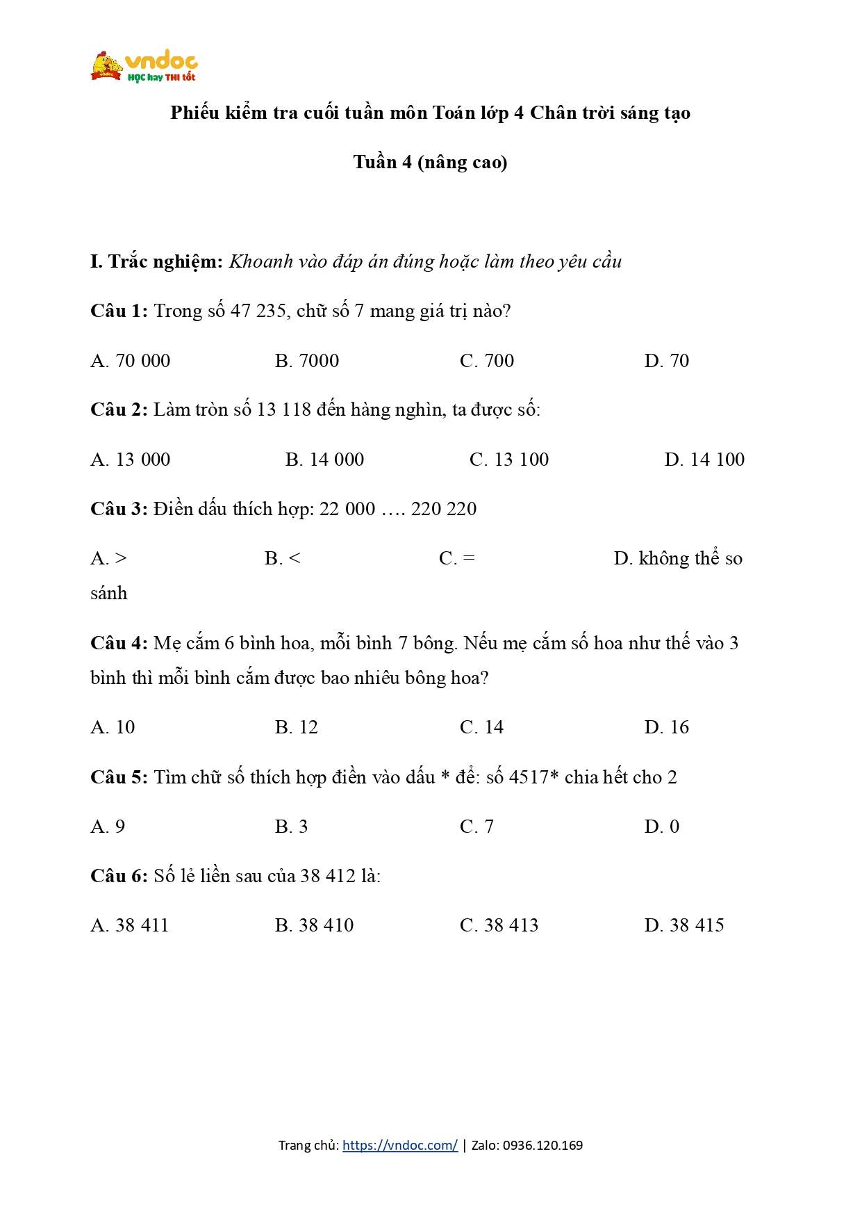 phieu kiem tra cuoi tuan 4 mon toan lop 4 ctst h1*624077