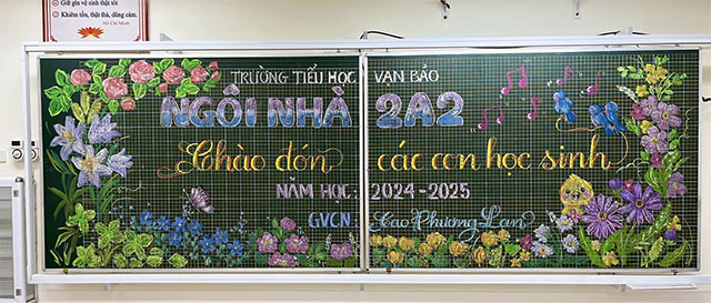 Trang trí bảng lớp ngày lễ khai giảng