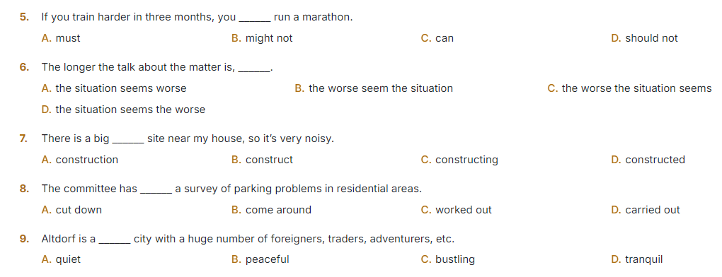 Sách bài tập Tiếng Anh 9 Global Success Test yourself 1
