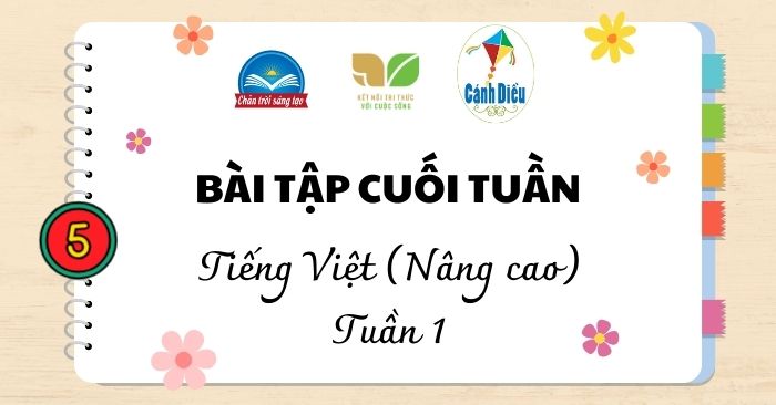TOP 3 Bài tập cuối tuần Tiếng Việt lớp 5 - Tuần 1 (Sách mới)