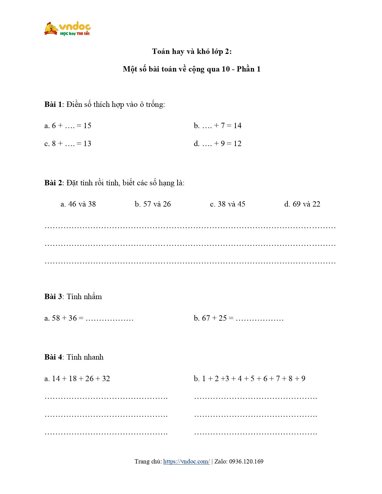 toan hay va kho lop 2 mot so bai toan ve cong qua 10 phan 1 page 1*628710