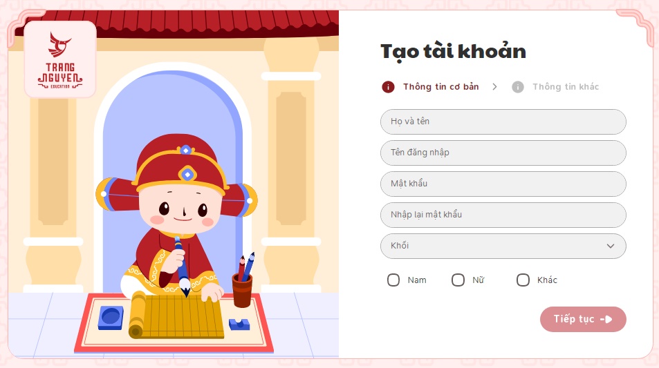 Hướng dẫn đăng kí tài khoản học sinh