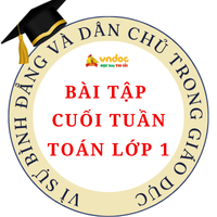 Bài tập cuối tuần Toán lớp 1 Vì sự bình đẳng và dân chủ