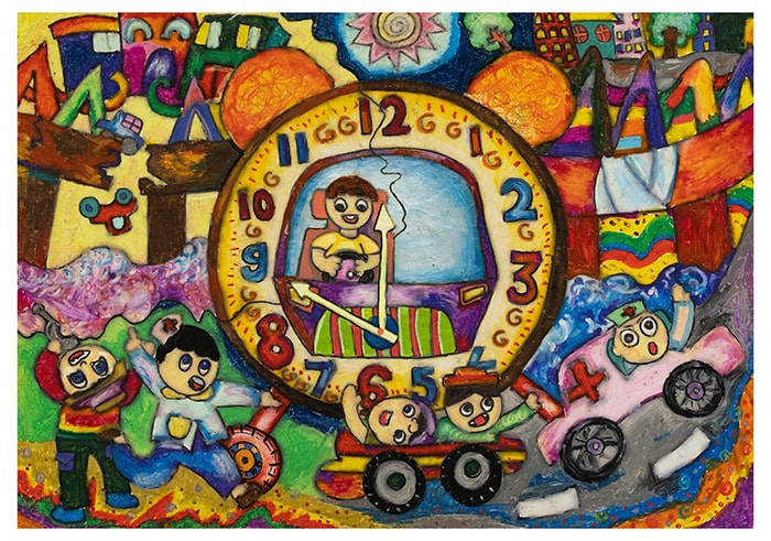 mau tranh cuoc thi ve chu de chiec o to mo uoc 4*636052