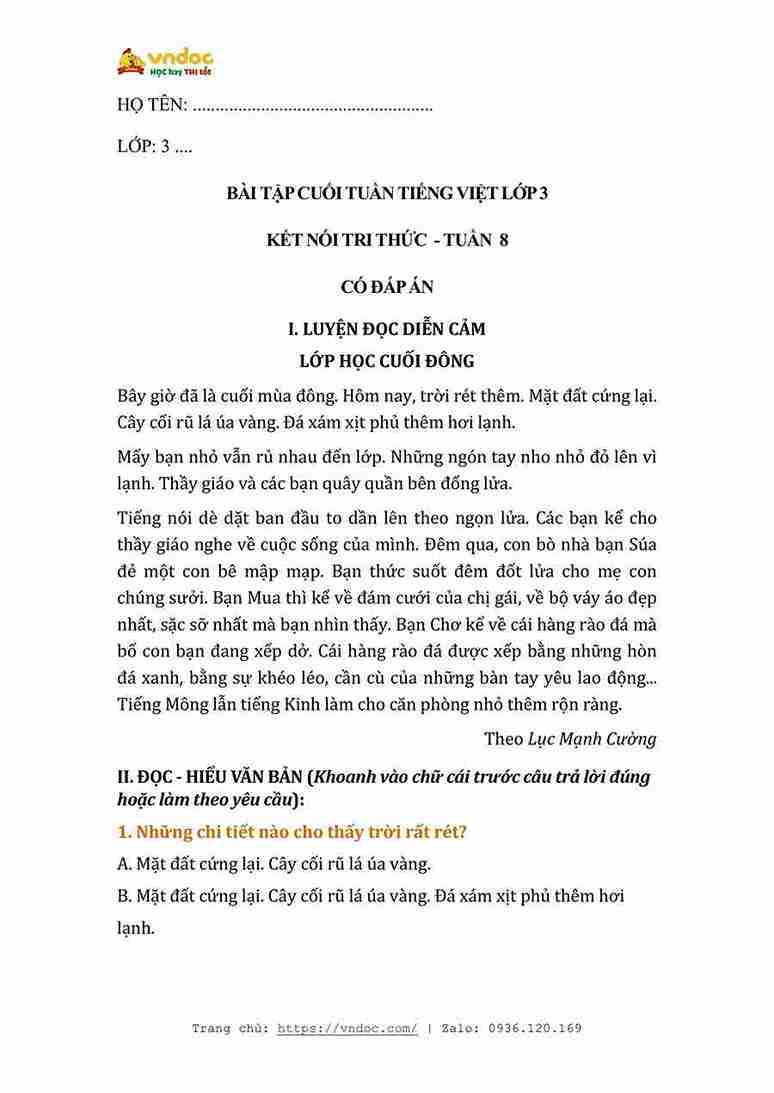 bai tap cuoi tuan tieng viet lop 3 ket noi tri thuc tuan 8 hinh anh 0 1*638961