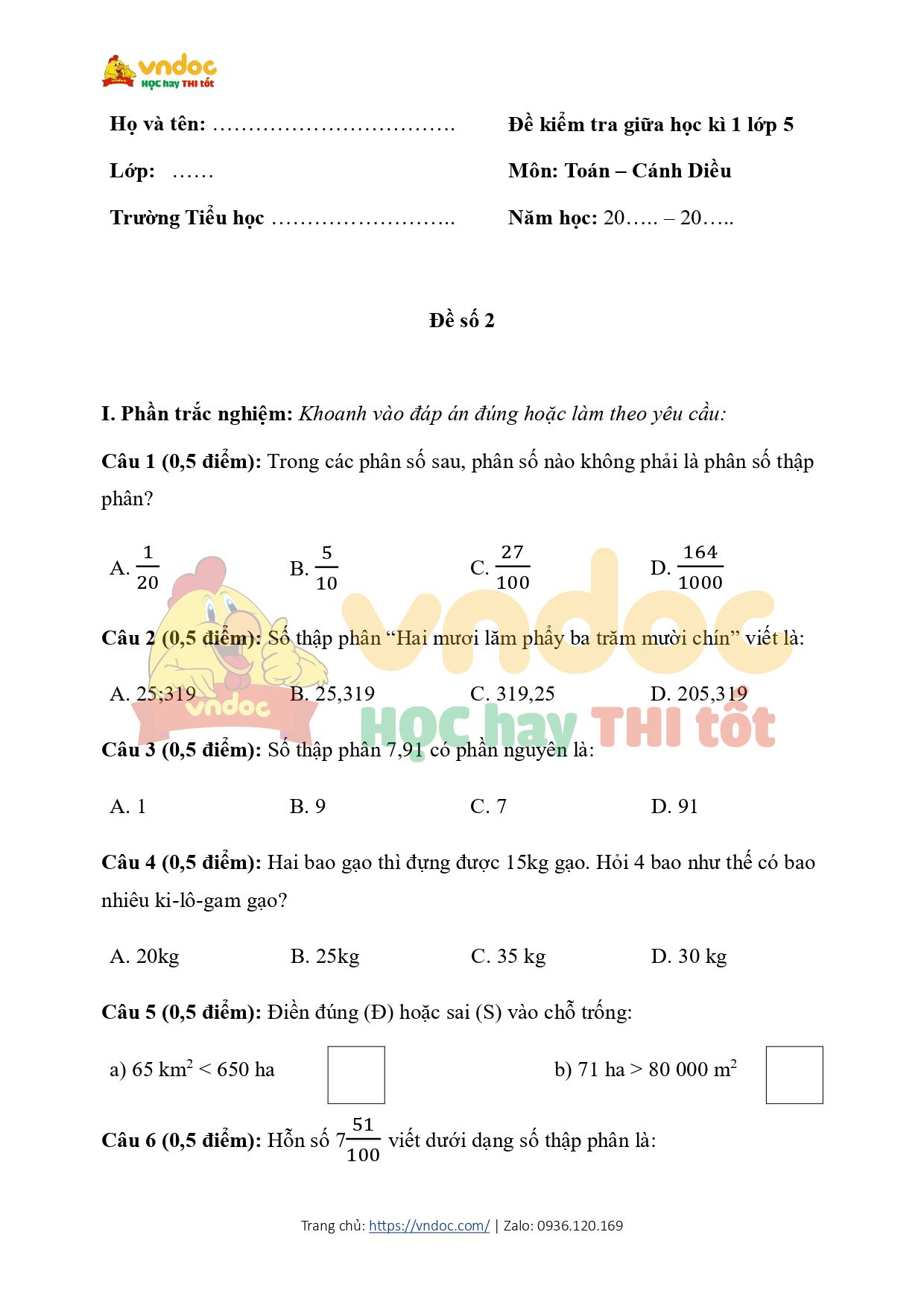 de thi giua ki 1 Toan 5 canh dieu de so 2 page 0001*639096