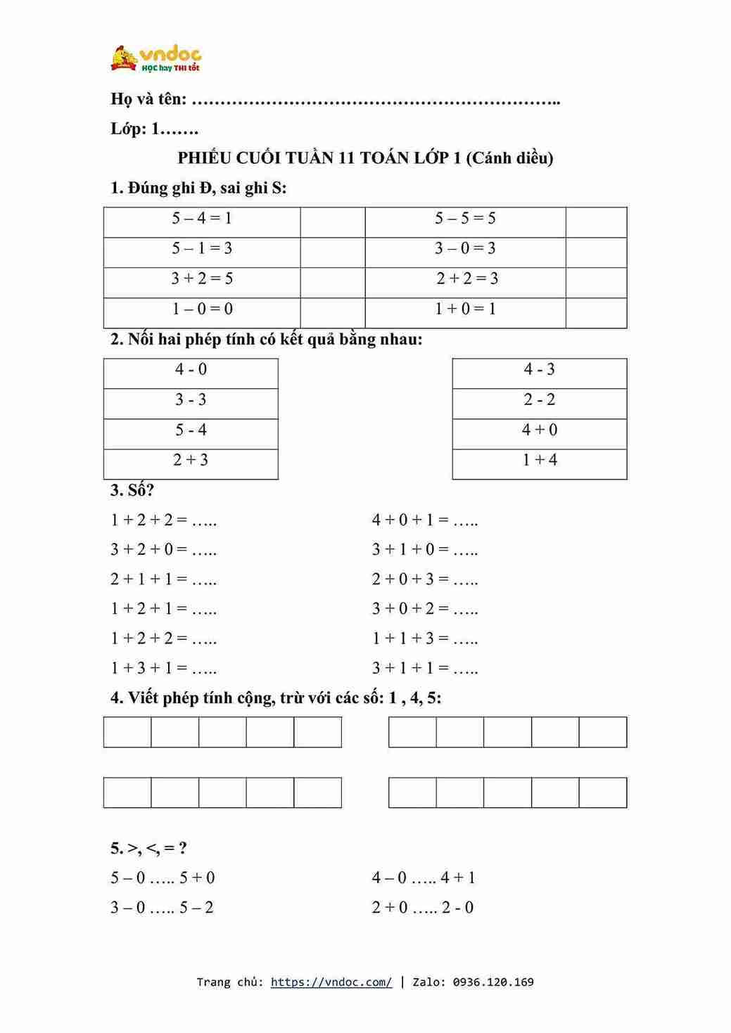 bai tap cuoi tuan toan lop 1 canh dieu tuan 11 hinh anh 0 1*639987