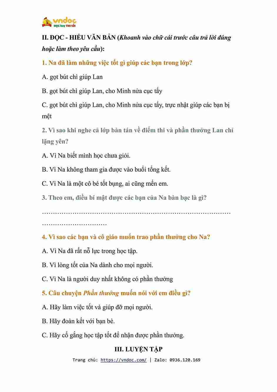 bai tap cuoi tuan tieng viet lop 3 ket noi tri thuc tuan 9 hinh anh 1 1*640164