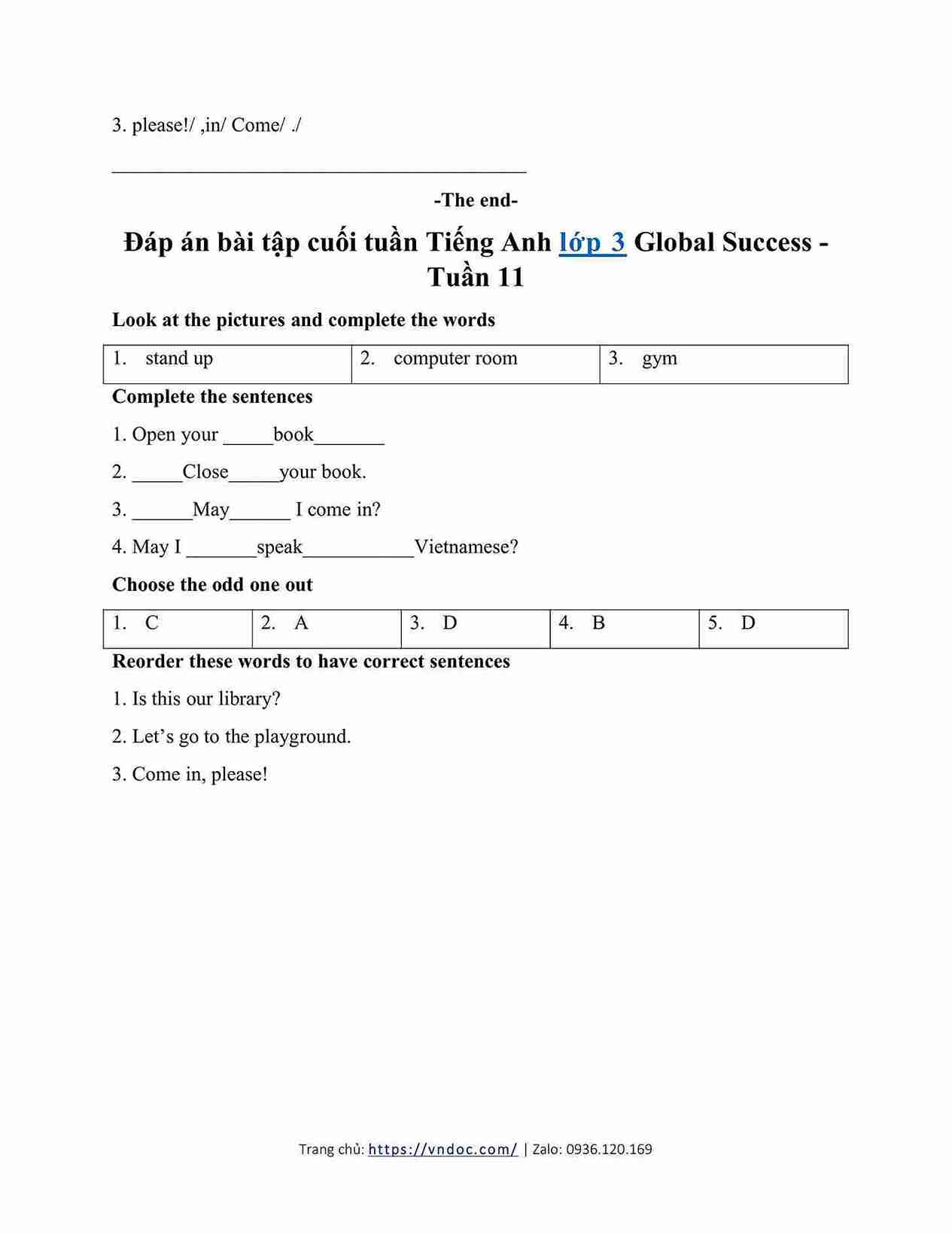 bai tap cuoi tuan tieng anh lop 3 global success tuan 11 hinh anh 1 1*645136