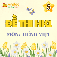 Đề thi học kì 1 lớp 5 môn Tiếng Việt Sách mới