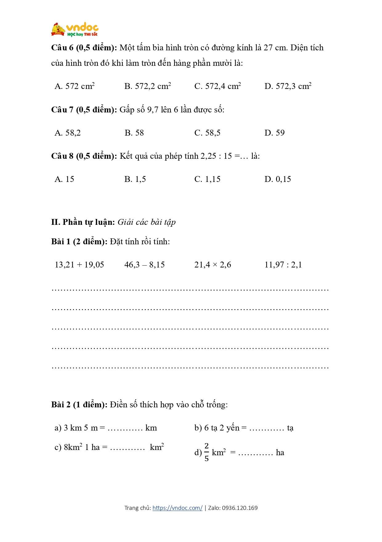 de thi cuoi hoc ki 1 toan 5 ctst de 6 page 2*647136