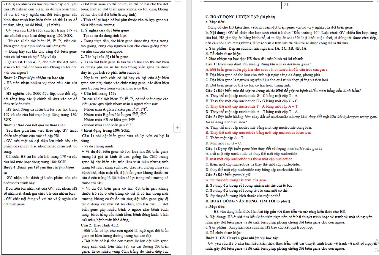 Giáo án KHTN 9 KNTT Bài 41