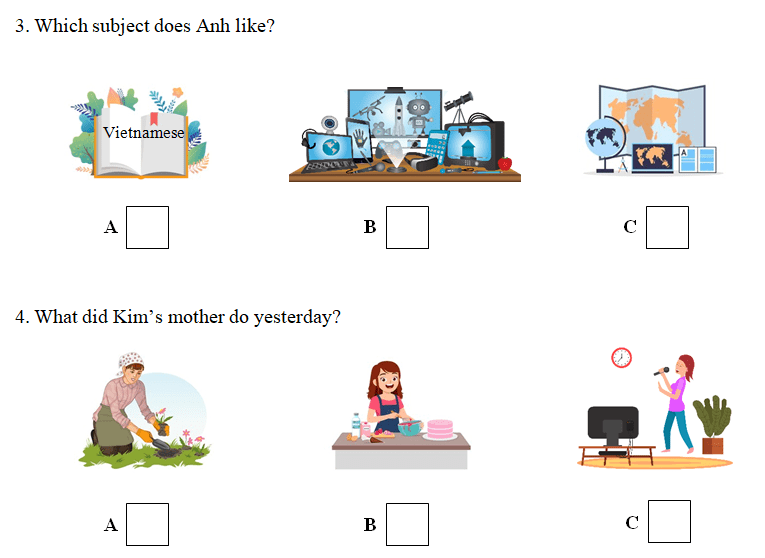 Đề thi học kì 1 tiếng Anh 5 i-Learn Smart Start số 3