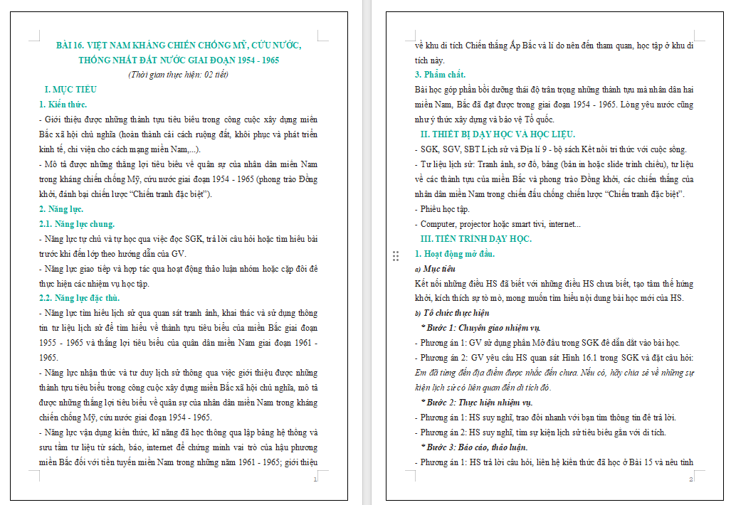 Giáo án PowerPoint Lịch sử 9 bài 16