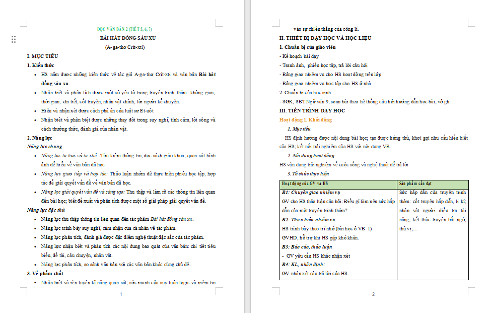 Bài 6 Bài hát sáu đồng xu
