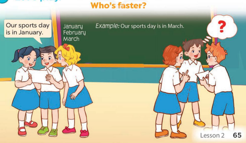 Tiếng Anh lớp 4 unit 9 lesson 2 trang 64 65