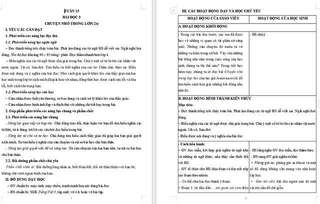 Giáo án Tiếng Việt 5 Chuyện nhỏ trong lớp học