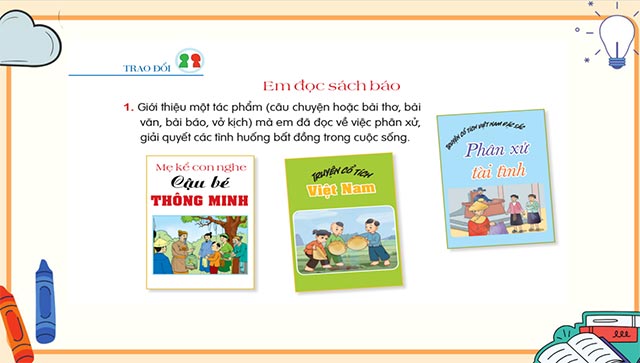 PowerPoint Tiếng Việt 5 Trao đổi Em đọc sách báo