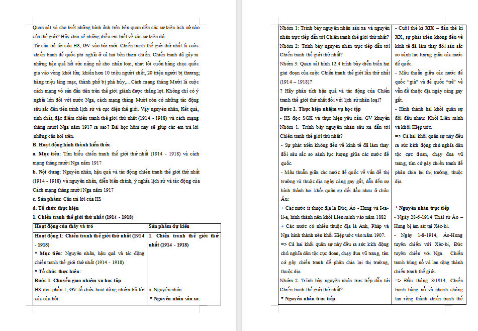  Giáo án Lịch sử 8 bài 12 