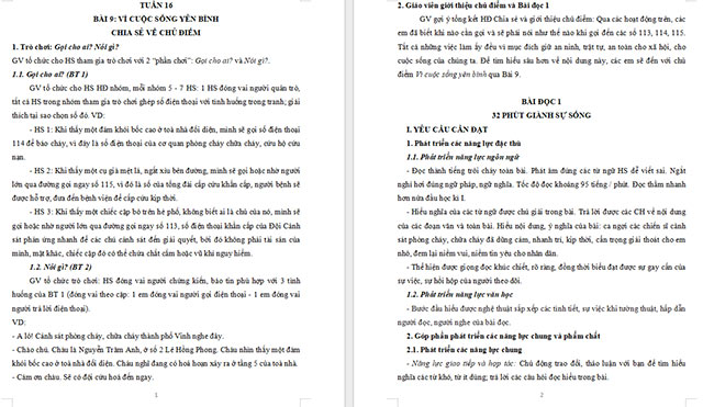 Giáo án Tiếng Việt 5 32 phút giành sự sống