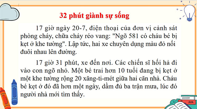 PowerPoint Tiếng Việt 5 32 phút giành sự sống