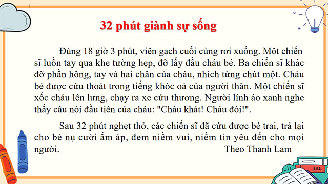 PowerPoint Tiếng Việt 5 32 phút giành sự sống