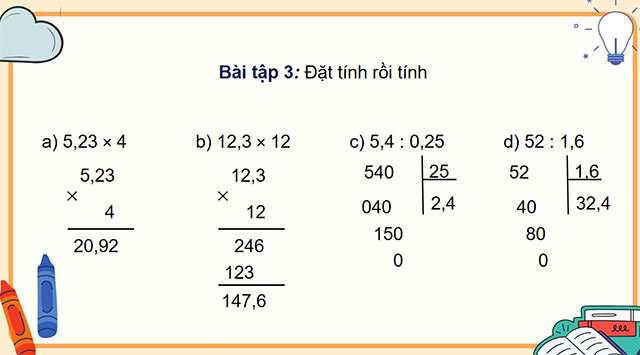 PowerPoint dạy thêm Toán 5 Ôn tập các phép tính với số thập phân