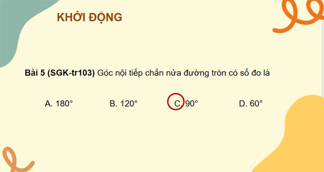 Bài tập cuối chương 5 Toán 9