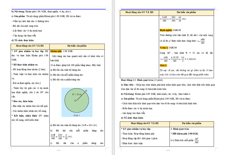 Giáo án Toán 9 Bài 4 CTST
