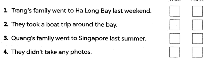 Sách bài tập tiếng Anh lớp 5 unit 11 Global success