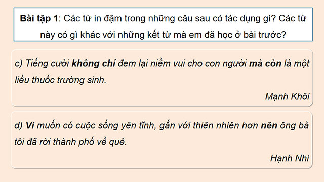 PowerPoint Tiếng Việt 5 Kết từ (Tiếp theo)