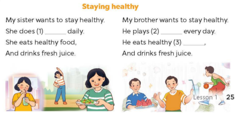 Tiếng Anh lớp 5 Unit 14 lesson 1 trang 24, 25 Global Success