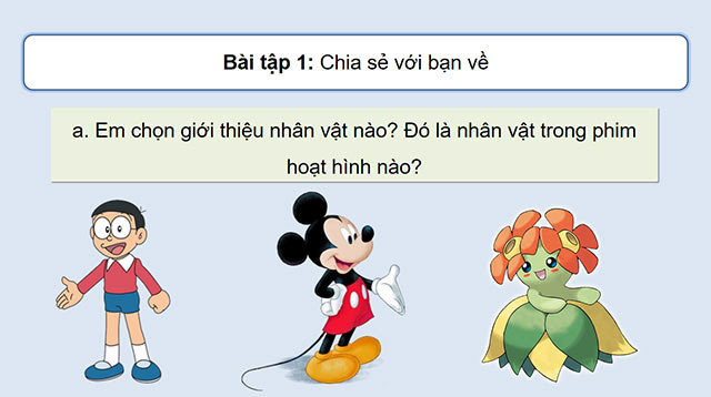 PowerPoint Tiếng Việt 5 Tìm ý cho đoạn văn giới thiệu nhân vật trong phim hoạt hình