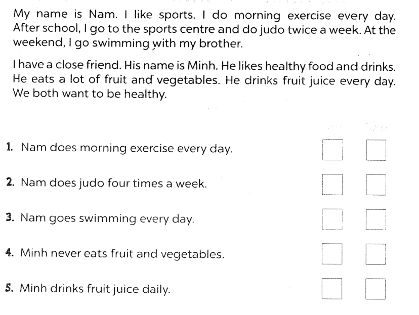 Sách bài tập tiếng Anh lớp 5 Self-check 3 Global success