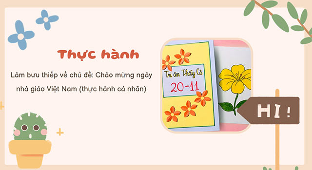 PowerPoint STEM Làm bưu thiếp chúc mừng ngày 20/11