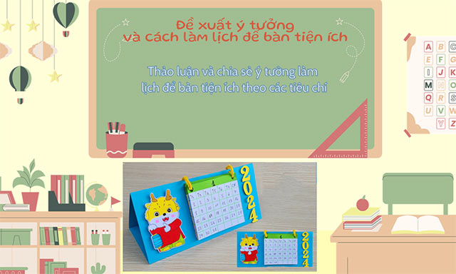 PowerPoint STEM Lịch để bàn tiện ích