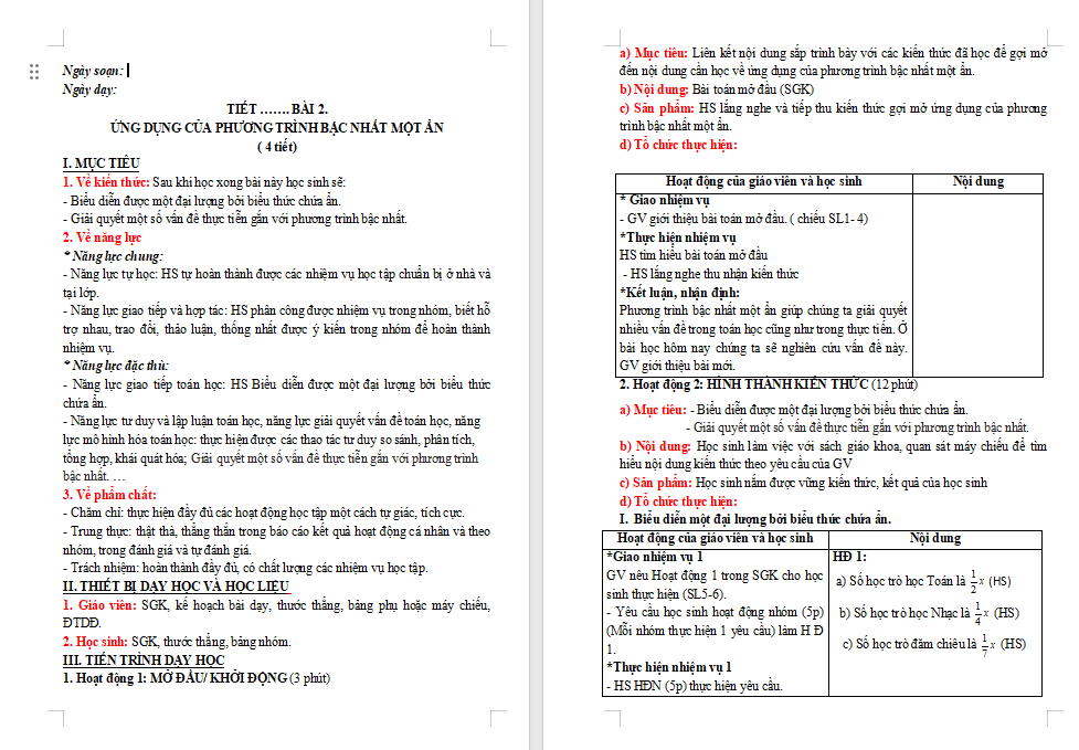 Ứng dụng của định lí Thalès trong tam giác