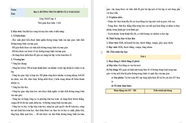 Giáo án PowerPoint Toán 8 Bài 3