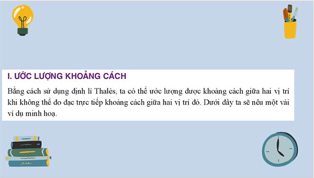 Ứng dụng của định lí Thalès trong tam giác