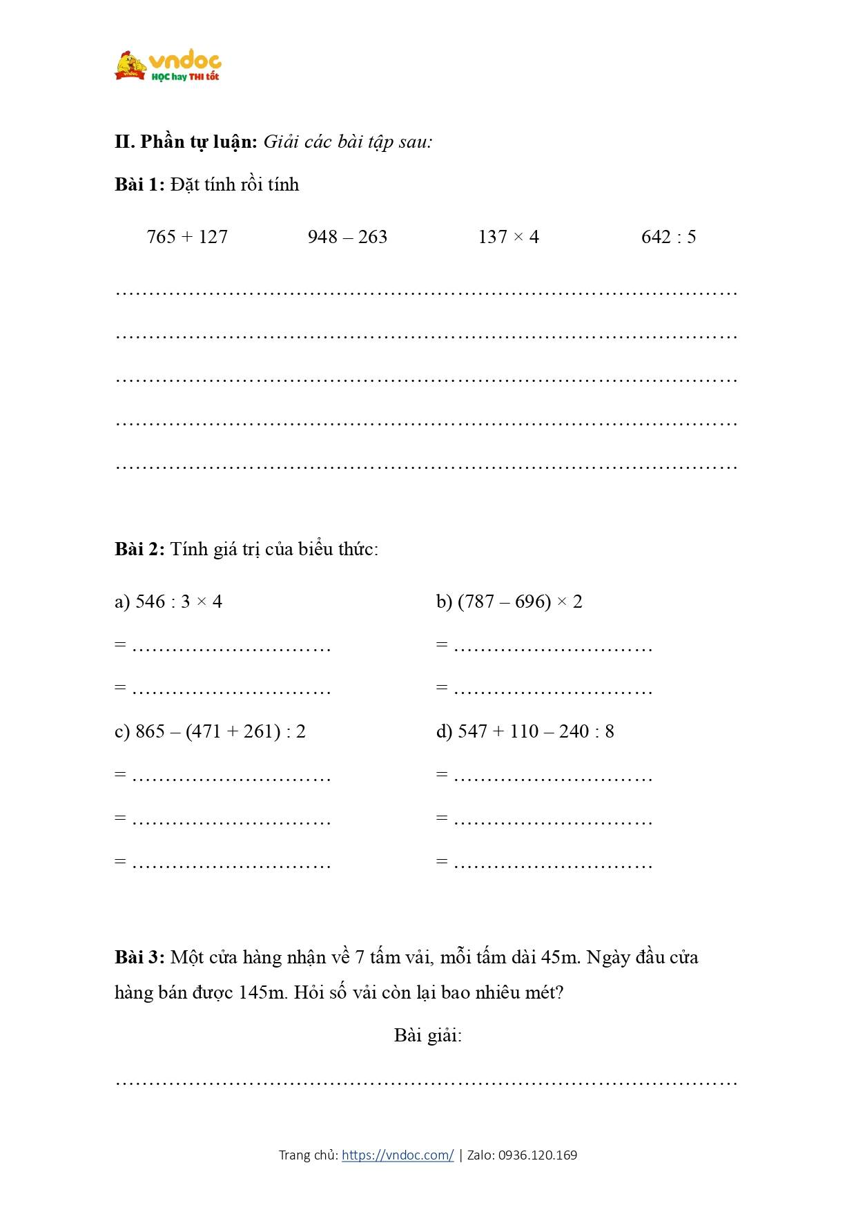 bai tap cuoi tuan toan lop 3 ket noi tri thuc tuan 17 page 0002*657508