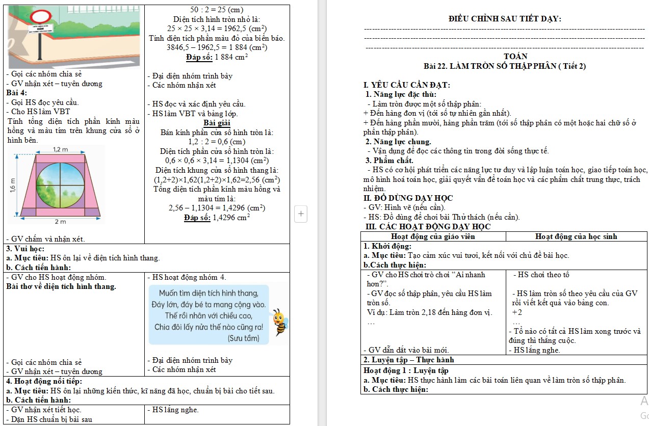 Giáo án Toán 5 CTST Bài 50