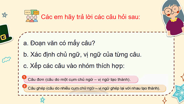 PowerPoint Tiếng Việt 5 Câu đơn và câu ghép