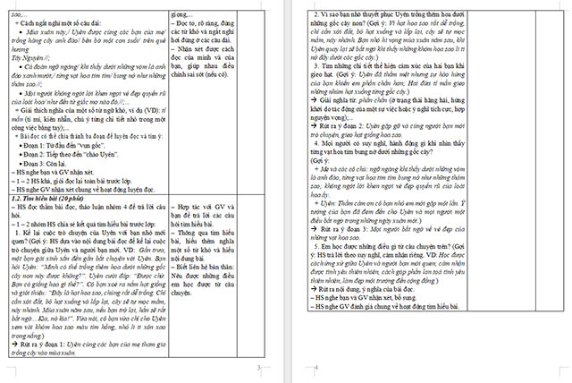 Giáo án Tiếng Việt 5 Điều kì diệu dưới những gốc anh đào