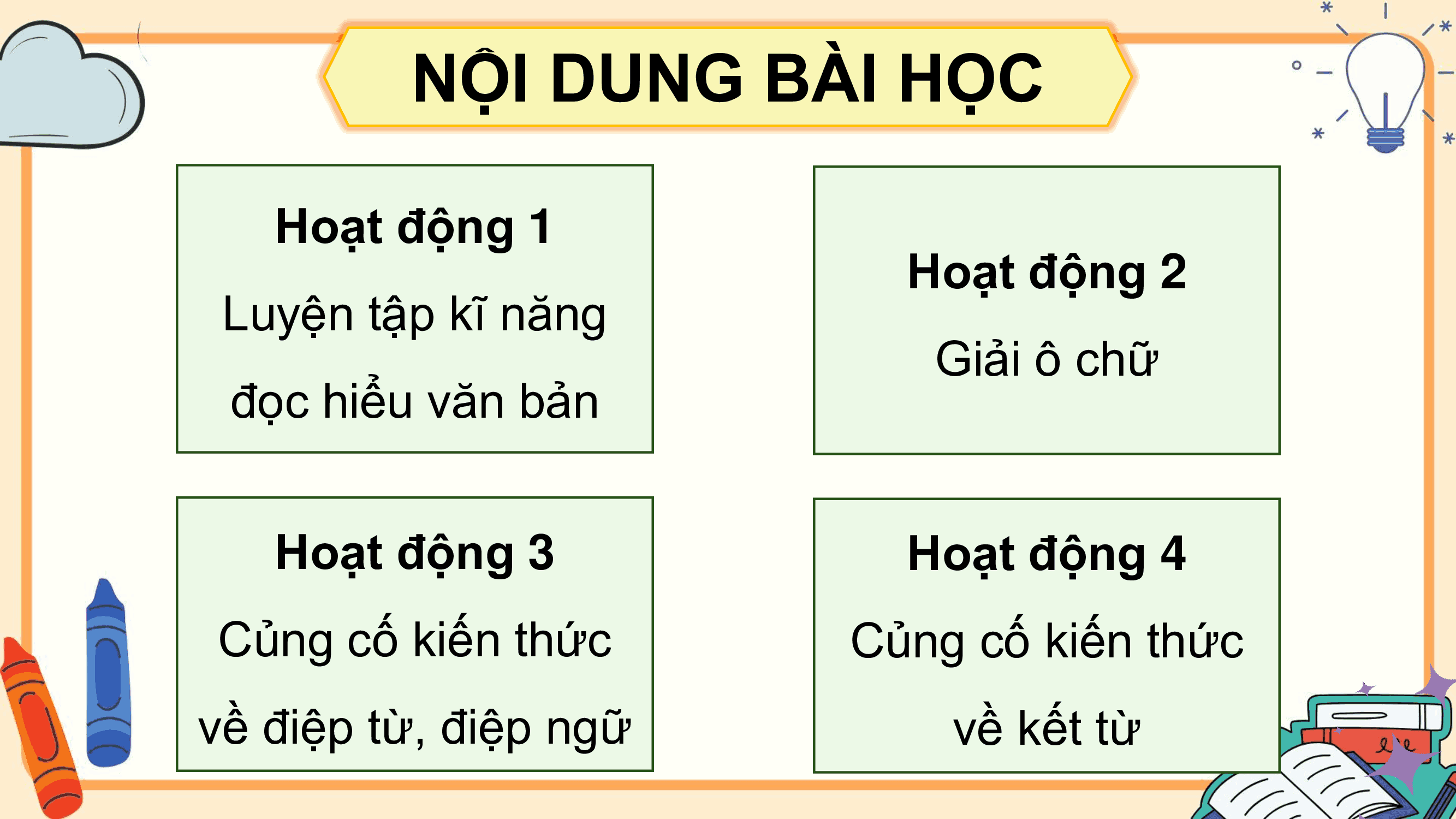 Ôn tập và đánh giá cuối học kì 1 (Tiết 3, 4)