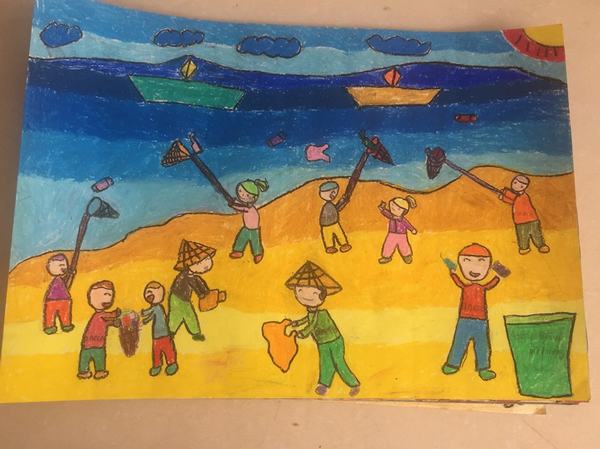 Tranh vẽ Gửi tương lai xanh